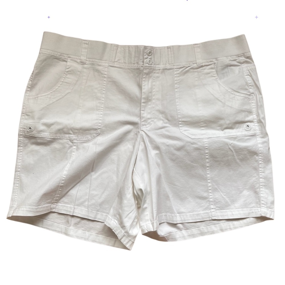 Gloria Vanderbilt Women's White Cargo Shorts